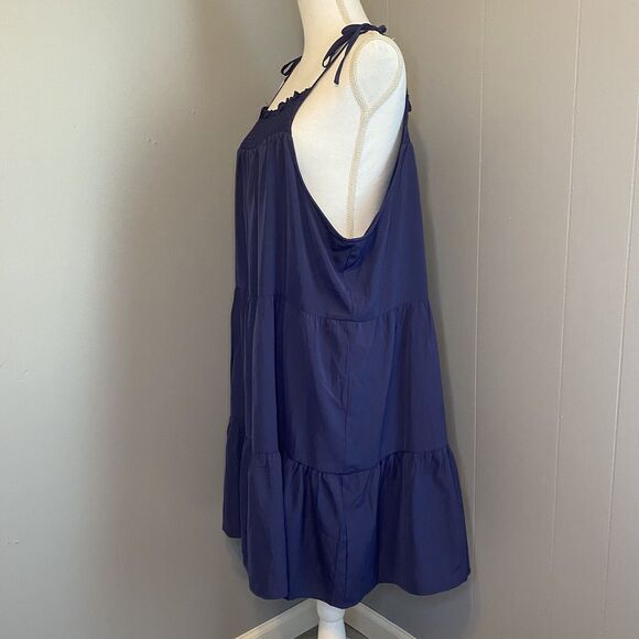 NWT Forever 21 Navy Blue Trapeze Mini Dress - Picture 8 of 12